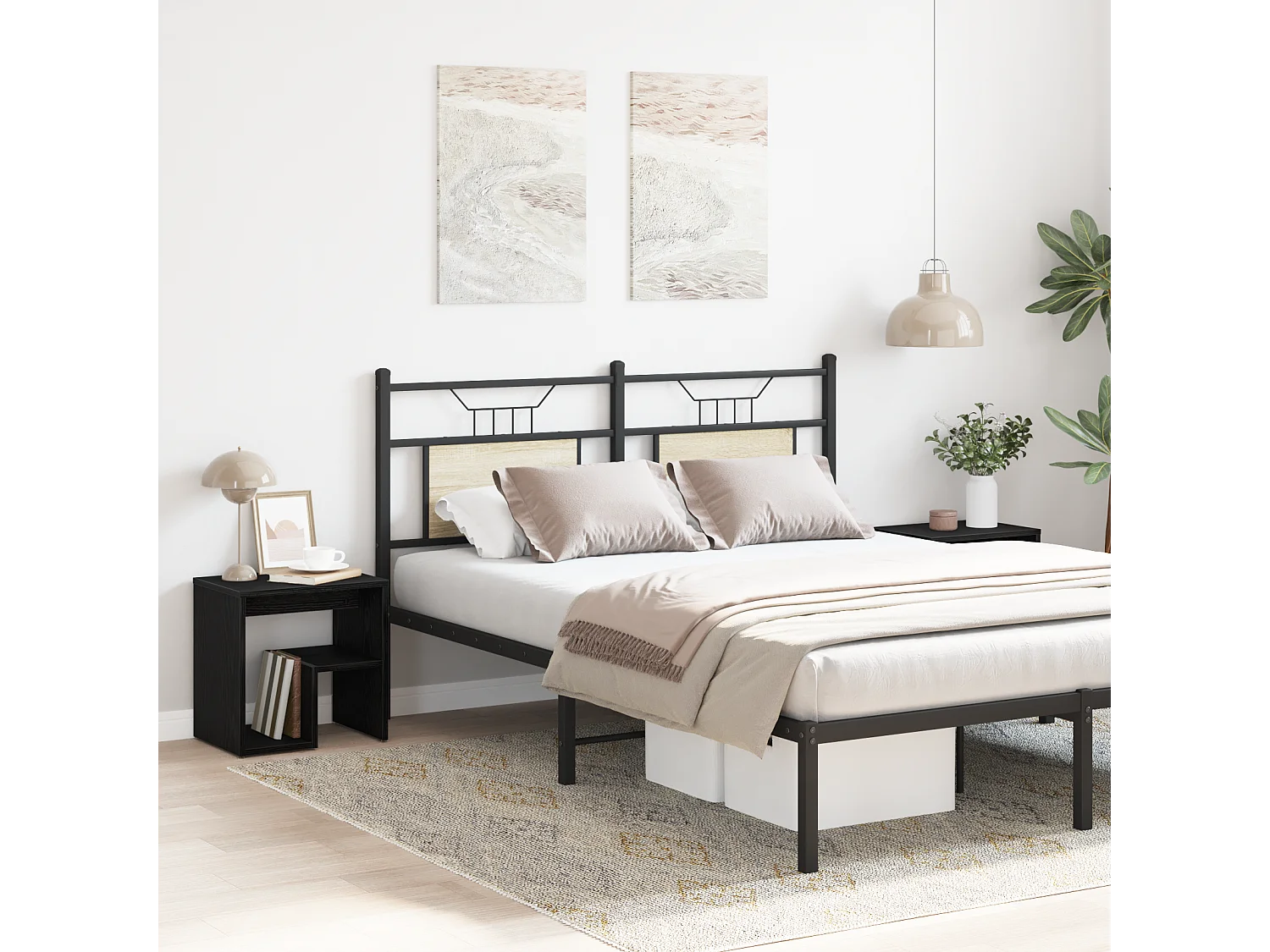 Cómodas de noche 2 piezas Roble negro 40x30x40 cm Madera de ingeniería