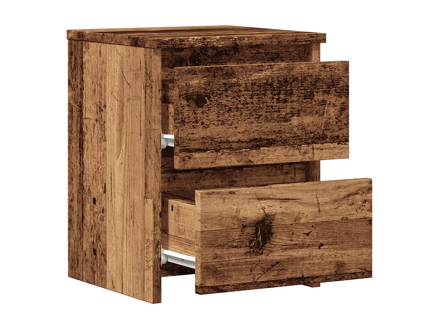 Nachtkastje oud hout 30x30x40 cm bewerkt hout