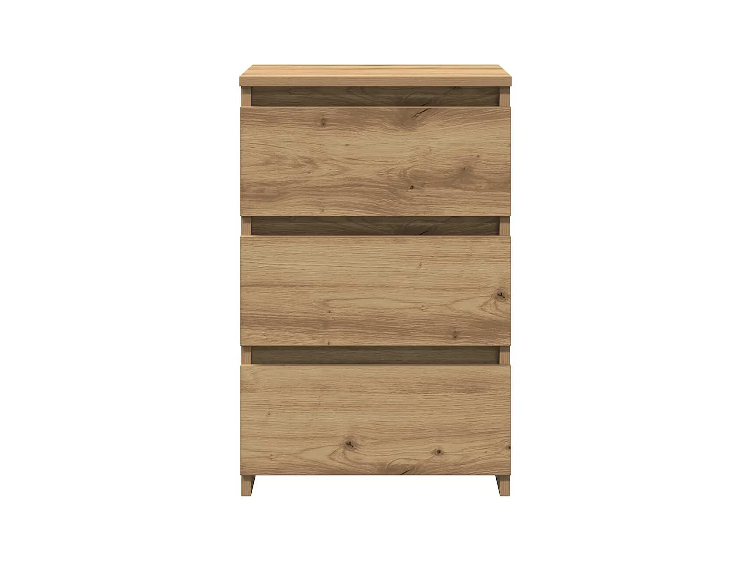 Table de chevet chêne artisanal 40x35x62,5 cm bois d'ingénierie