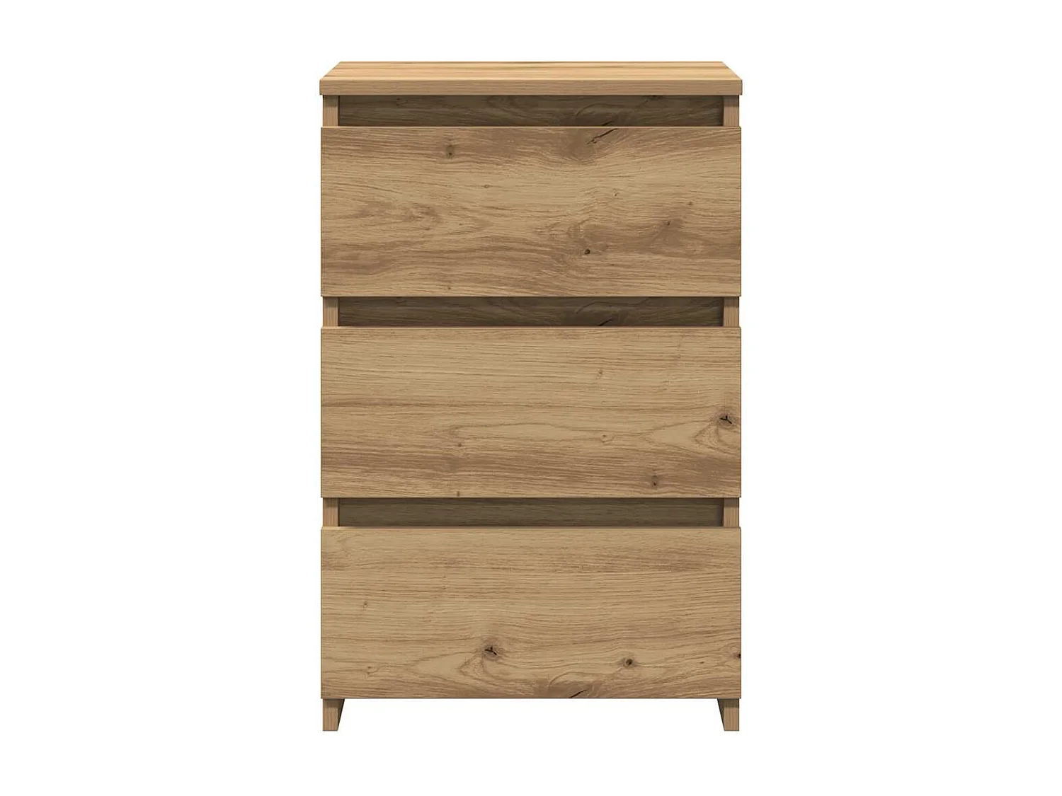 Comodino in rovere artigianale 40x35x62,5 cm in legno ingegnerizzato