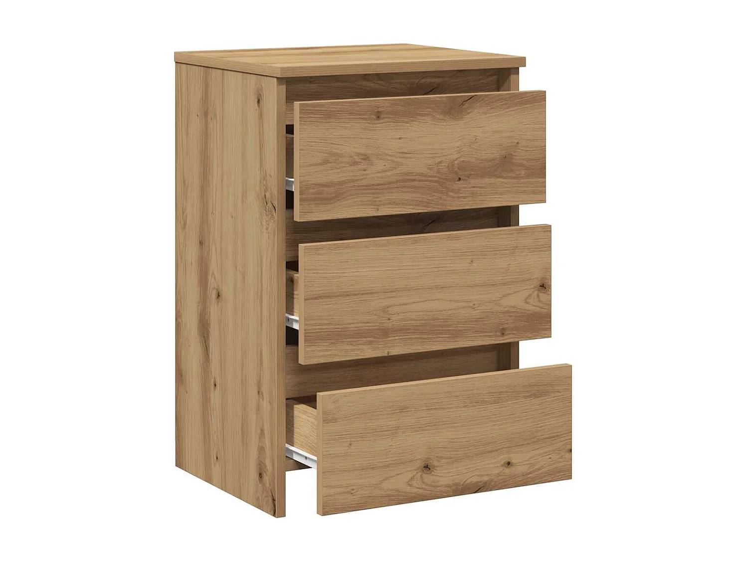 Comodino in rovere artigianale 40x35x62,5 cm in legno ingegnerizzato