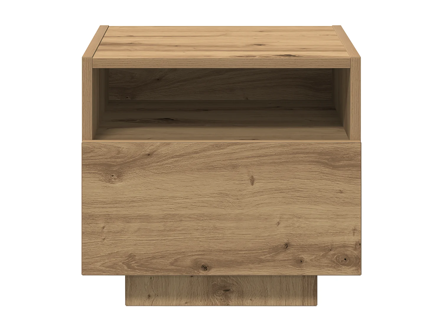 Comodino con luci LED Artisan Oak 40x39x37 cm