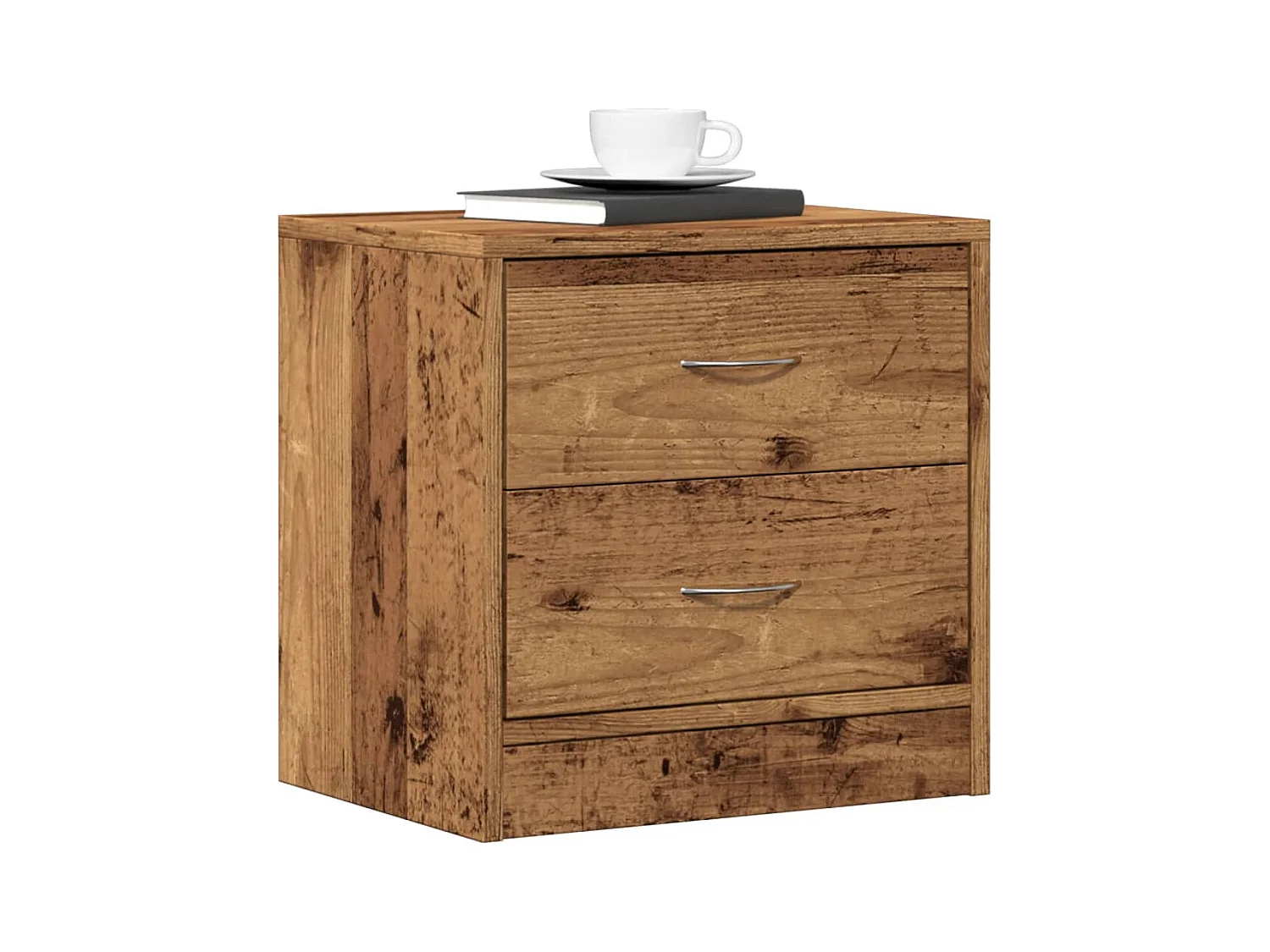 Table de chevet vieux bois 40x30x40 cm bois d'ingénierie