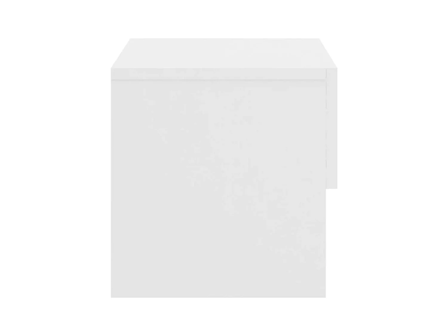 Weißer Nachttisch zur Wandmontage