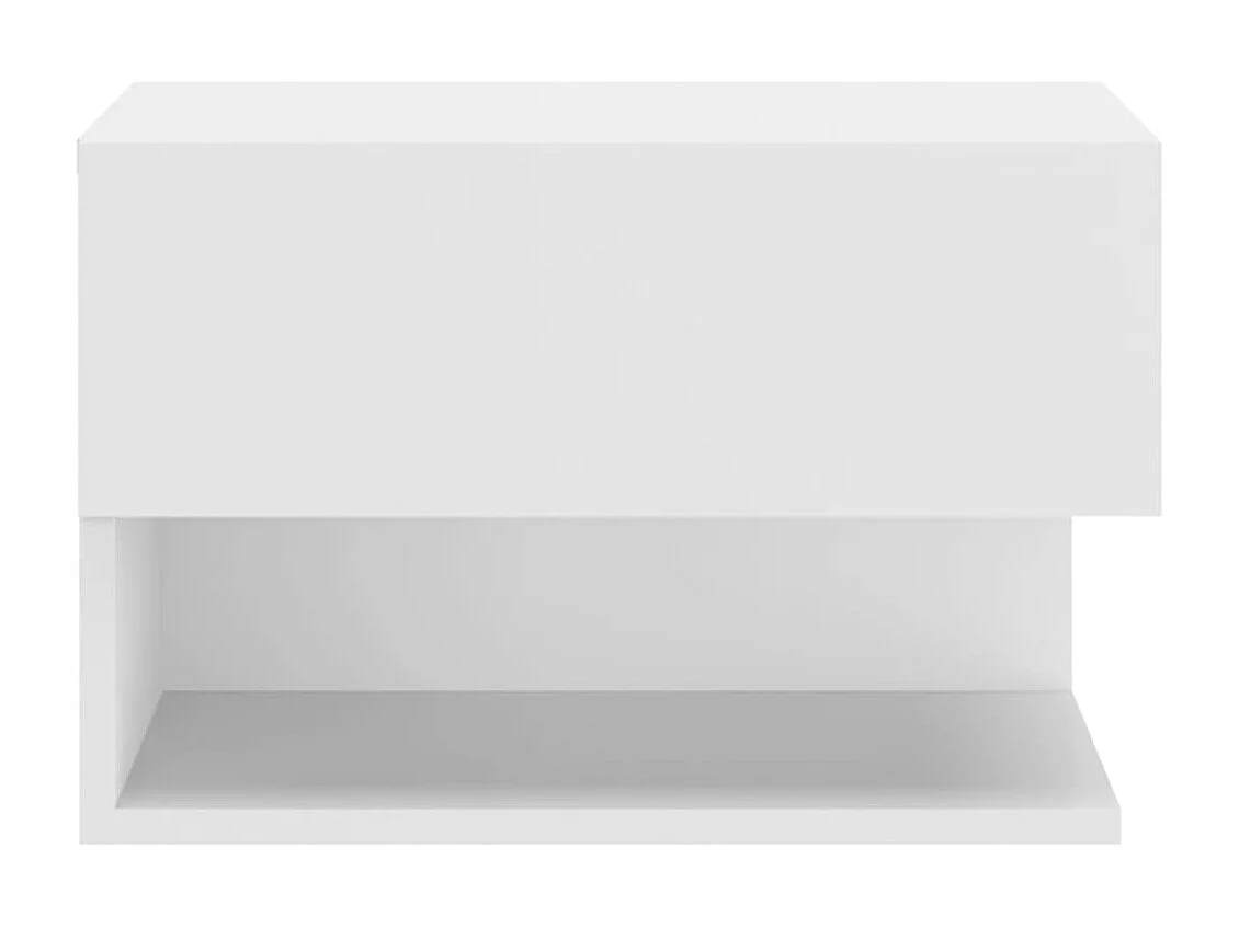 Mesita de noche blanca de pared