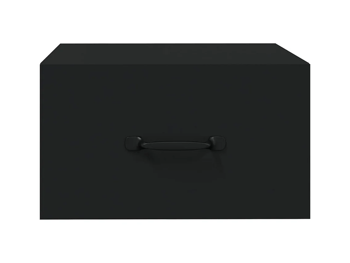 Comodini da parete 2 pz Nero 35x35x20 cm