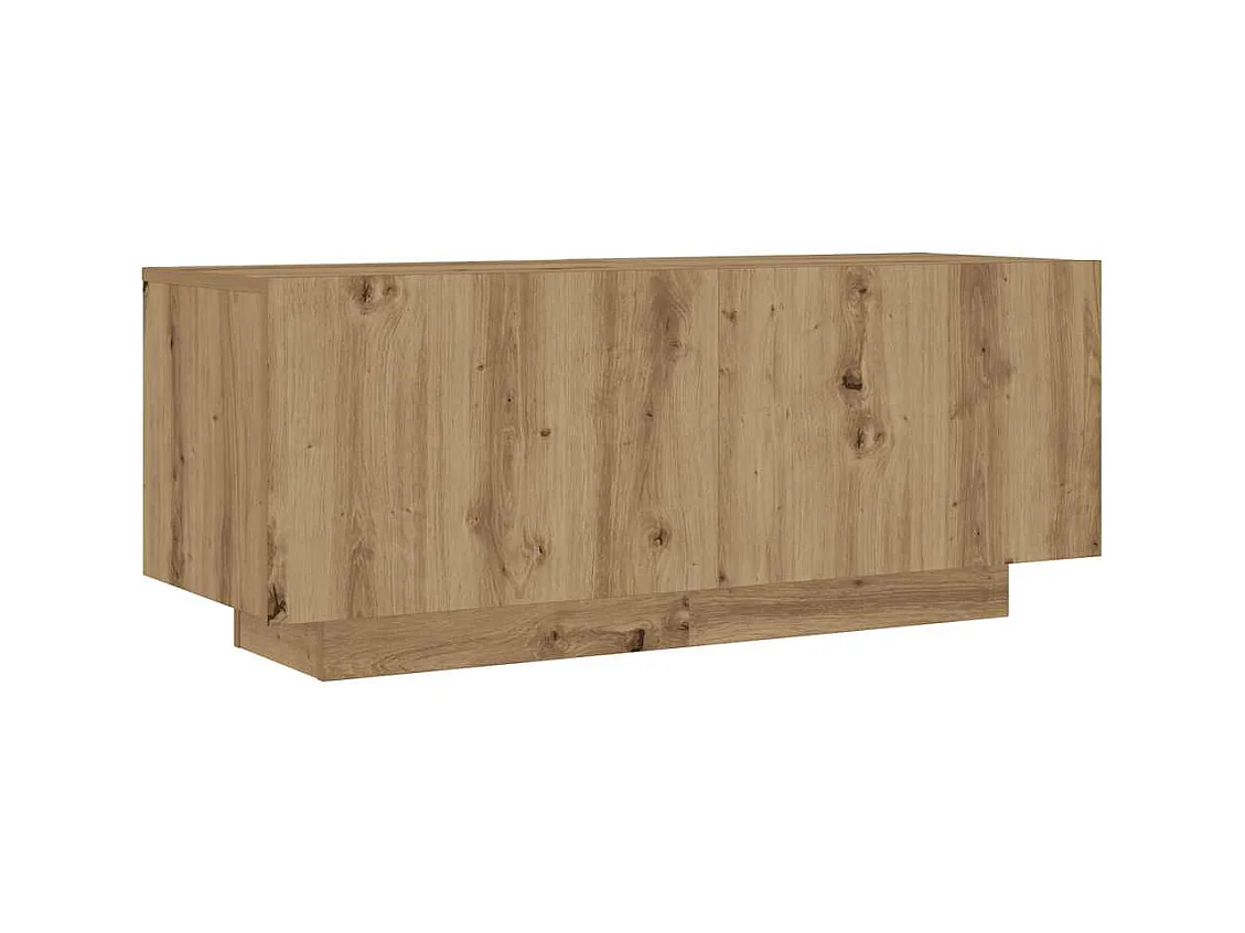 Table de chevet chêne artisanal 100x35x40 cm bois d’ingénierie