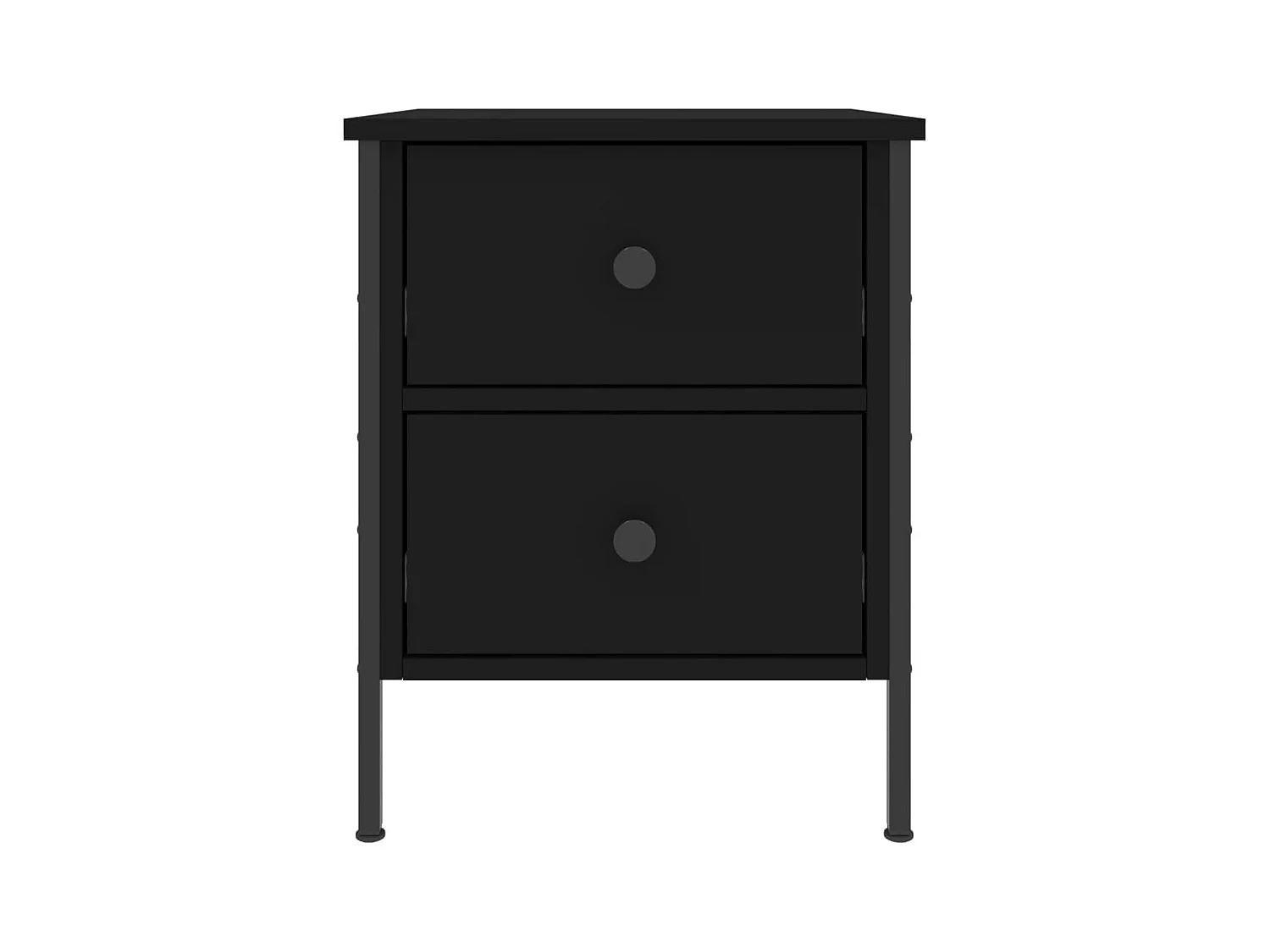 Comodino nero 40x42x50 cm in legno ingegnerizzato