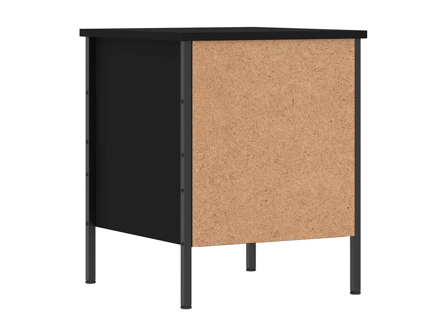 Comodino nero 40x42x50 cm in legno ingegnerizzato