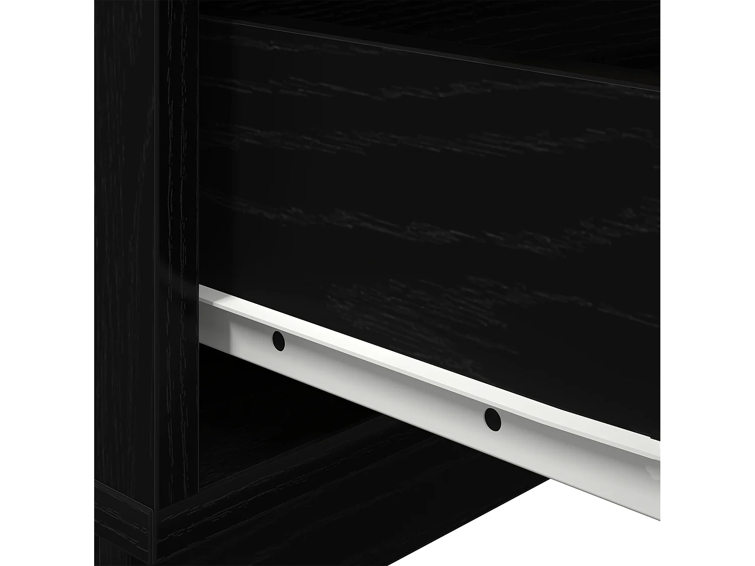 Nachtkastje met LED-verlichting Zwarte eik 70x36x40,5 cm