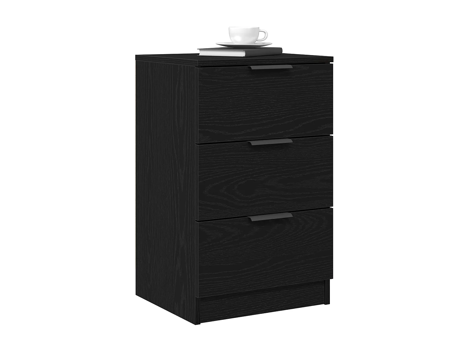 Table de chevet en chêne noir - 40x65x65 cm