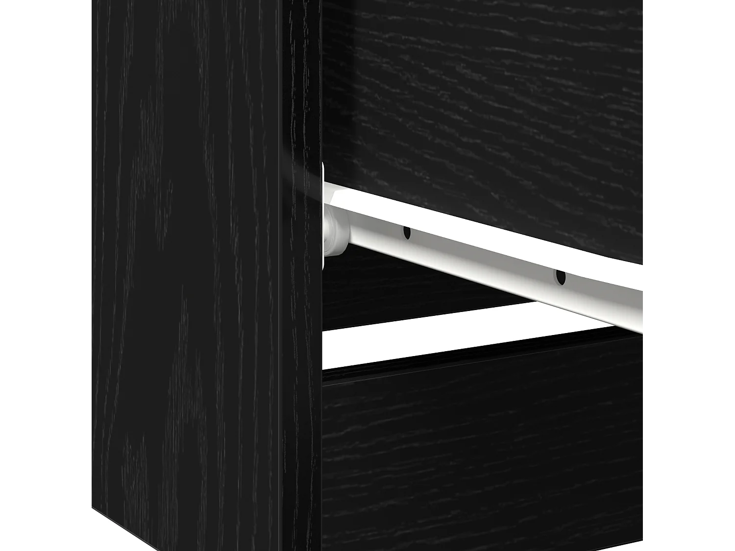 Table de chevet en chêne noir - 40x65x65 cm