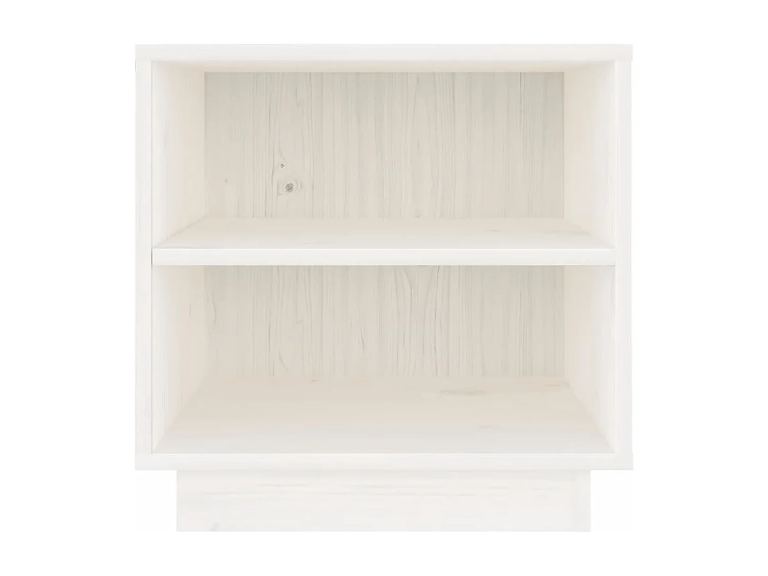 Comodini 2 pz Bianco 40x34x40 cm Legno massello di pino