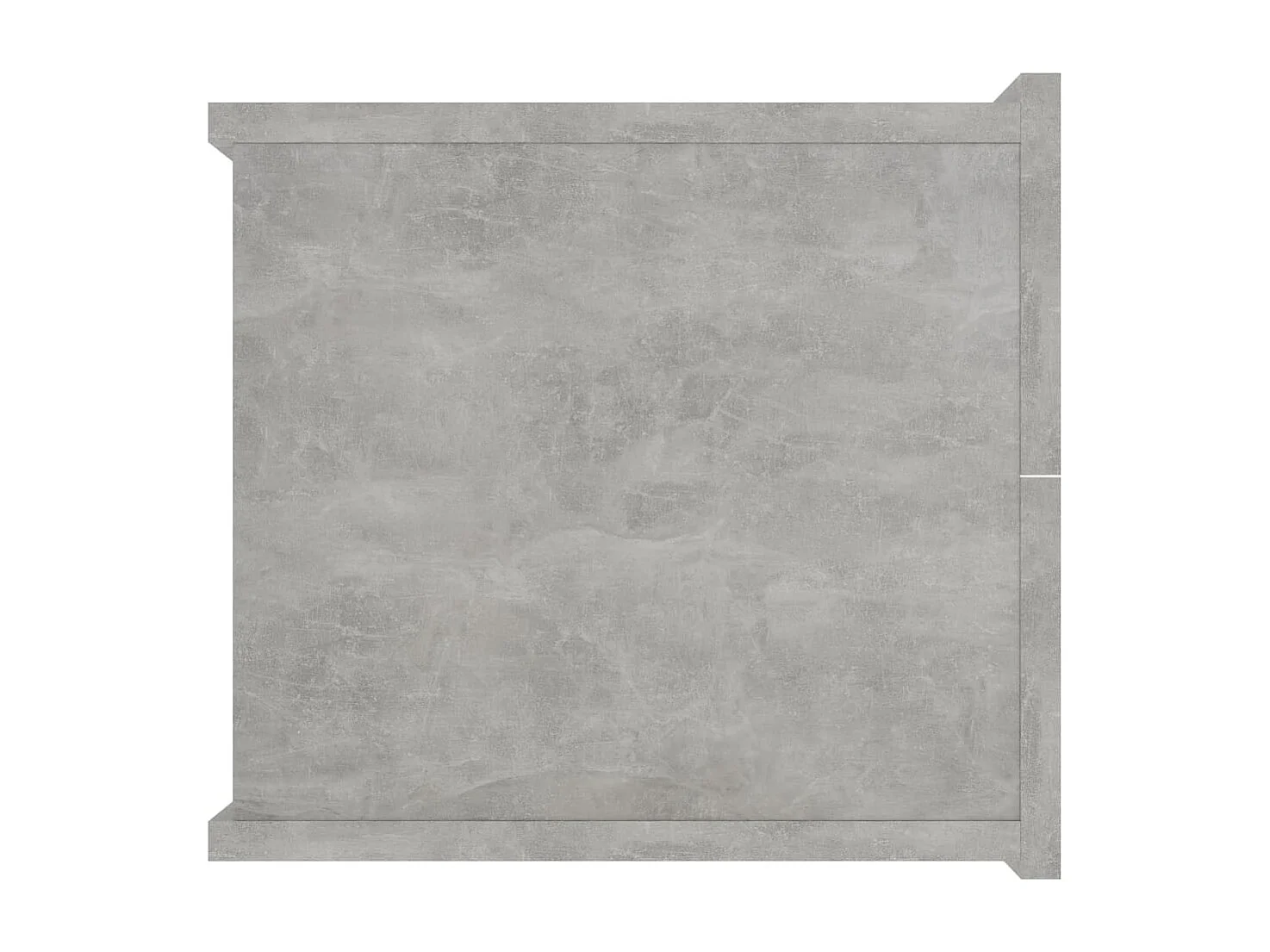 Comodino grigio cemento 40x30x30 cm in legno ingegnerizzato