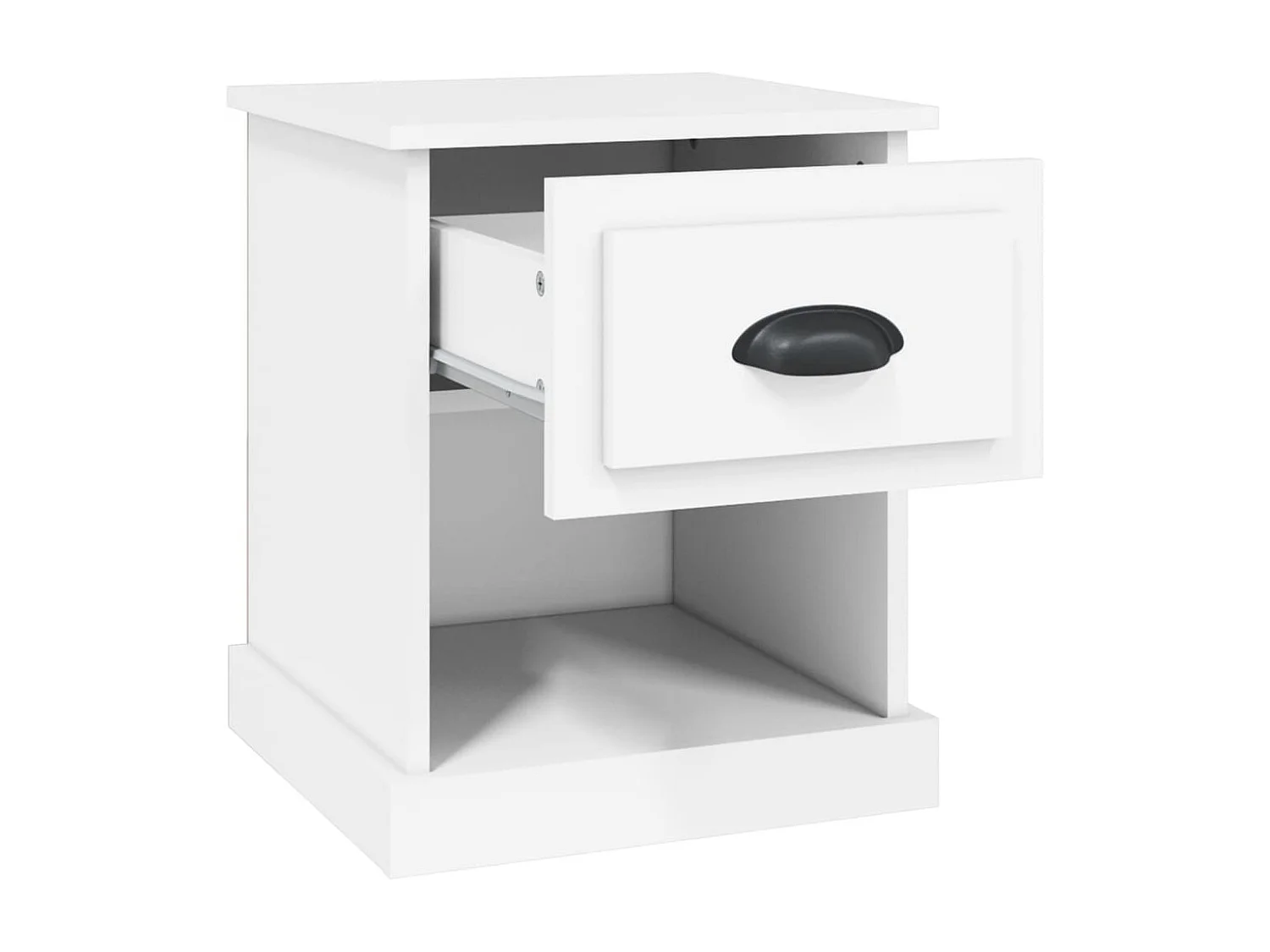 Mesitas de noche 2 piezas blancas 39x39x47,5 cm madera de ingeniería