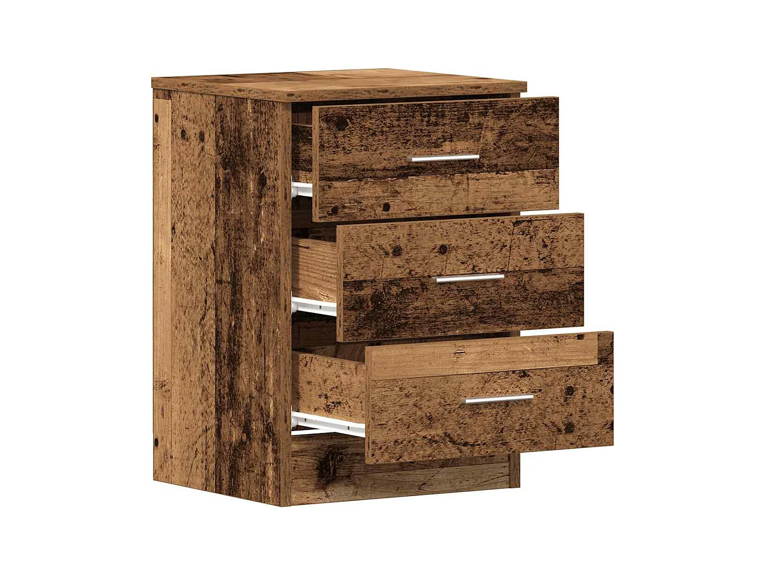 Table de chevet vieux bois 38x35x55 cm bois d'ingénierie