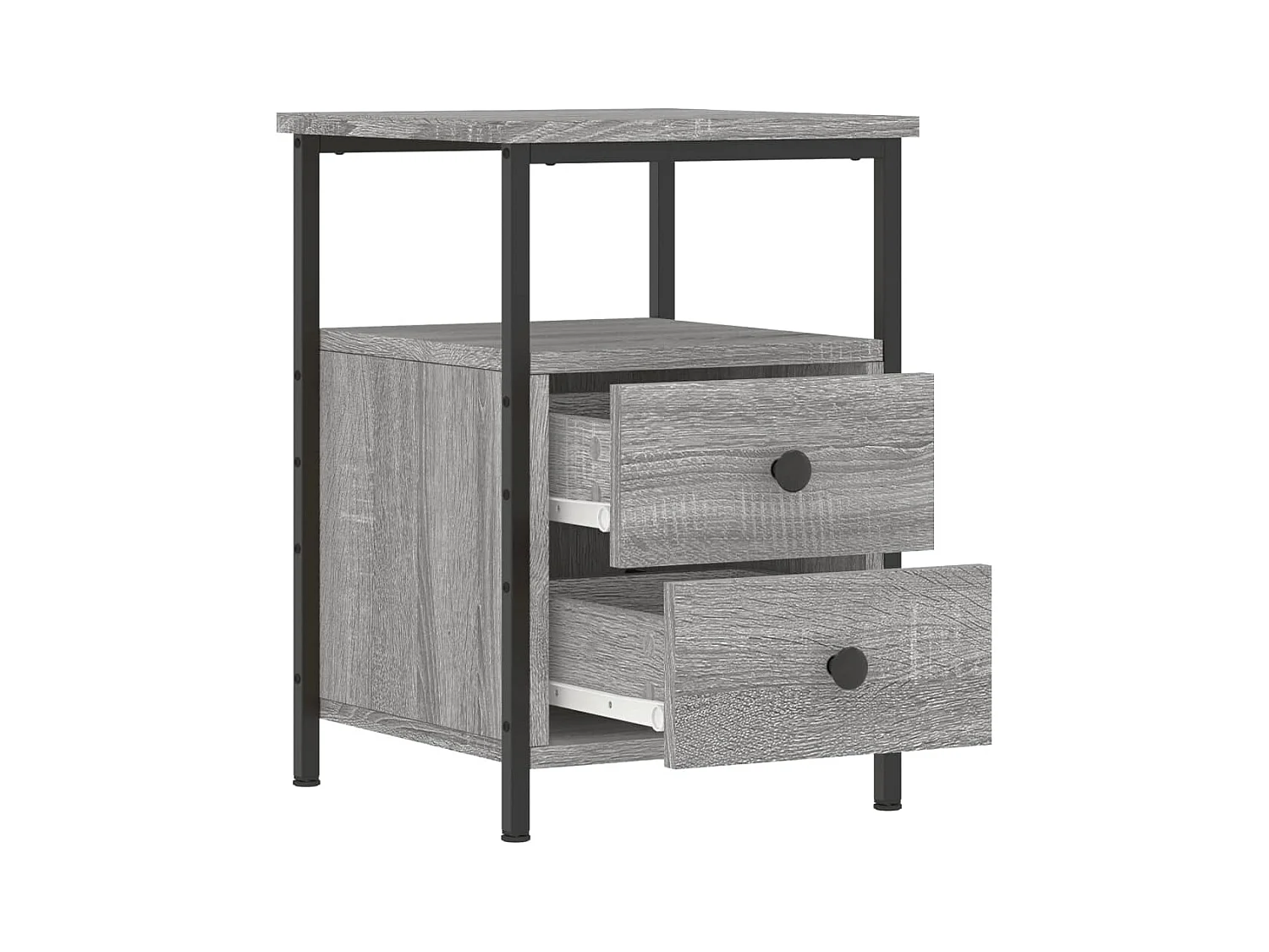 Table de chevet sonoma gris 34x35,5x50 cm bois d'ingénierie