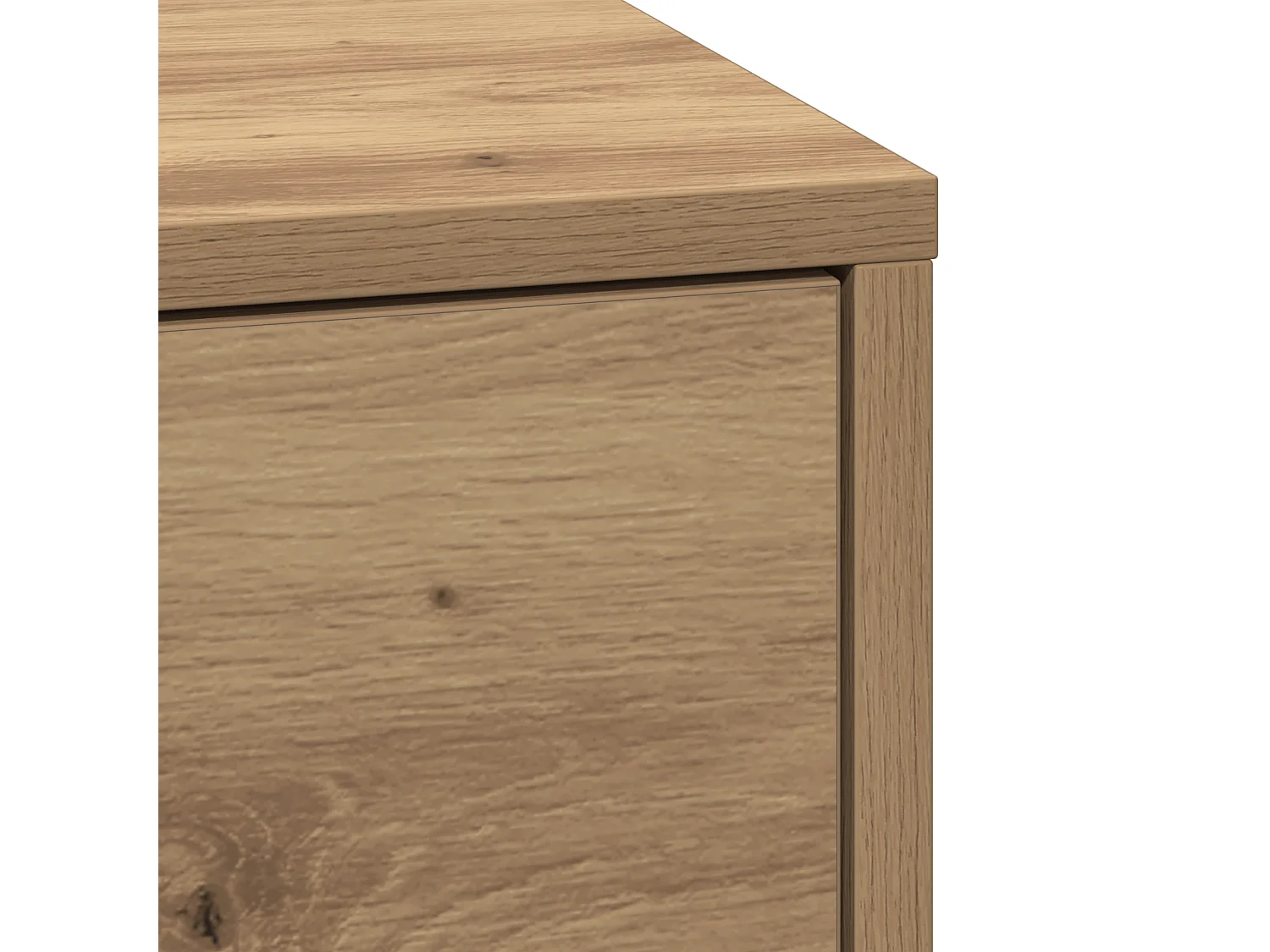 Table de chevet avec lumières LED Chêne artisanal Bois reconstitué