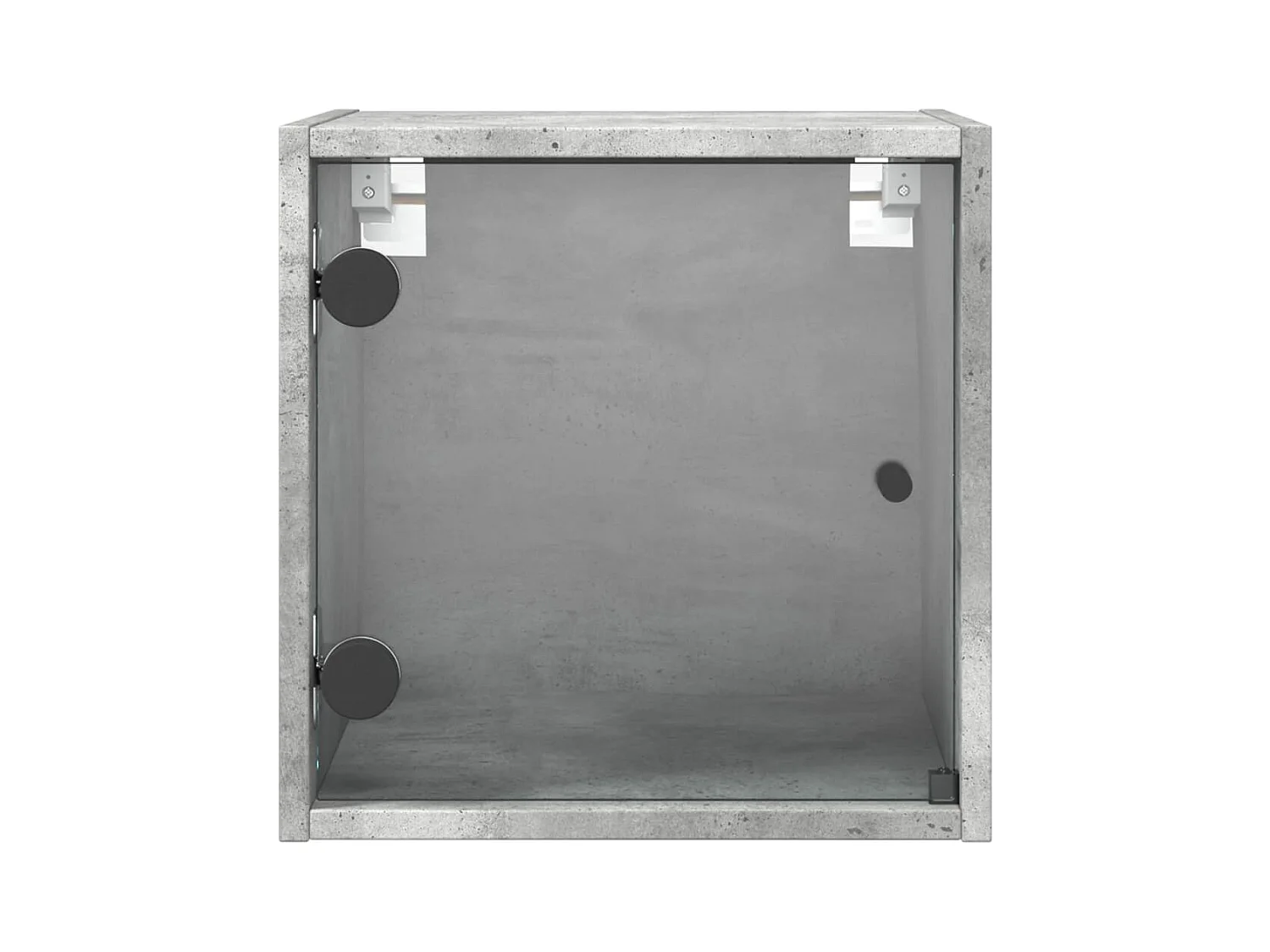 Tables de chevet et portes vitrées 2 pcs gris béton 35x37x35 cm