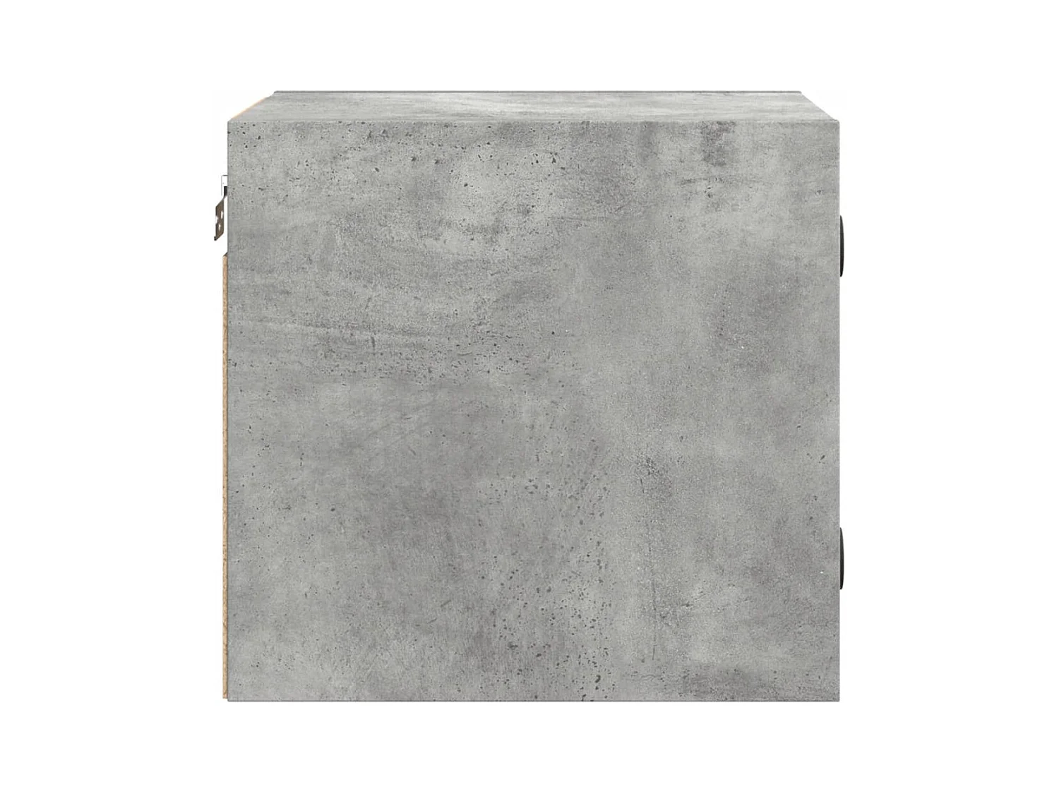 Tables de chevet et portes vitrées 2 pcs gris béton 35x37x35 cm