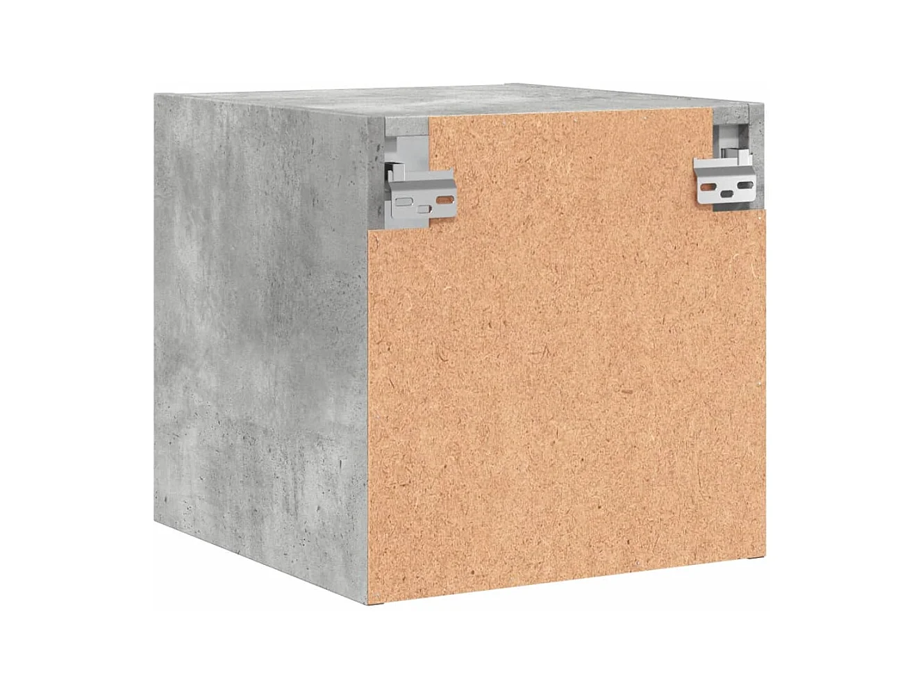 Tables de chevet et portes vitrées 2 pcs gris béton 35x37x35 cm