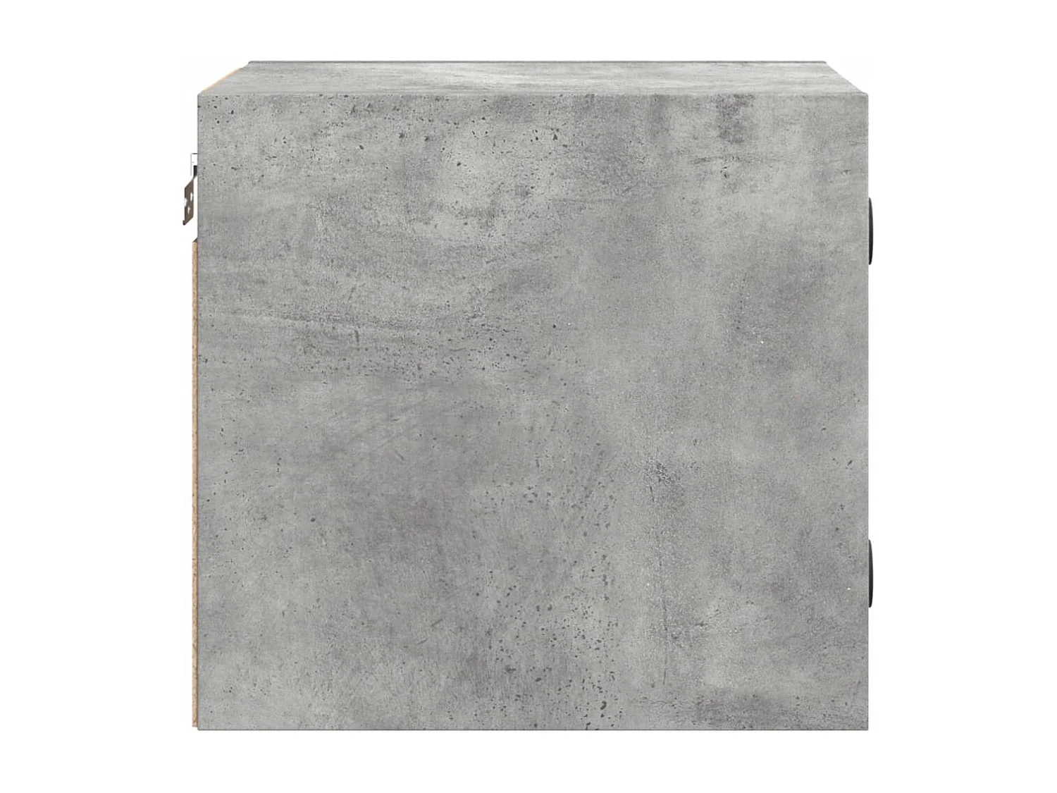 Tables de chevet et portes vitrées 2 pcs gris béton 35x37x35 cm