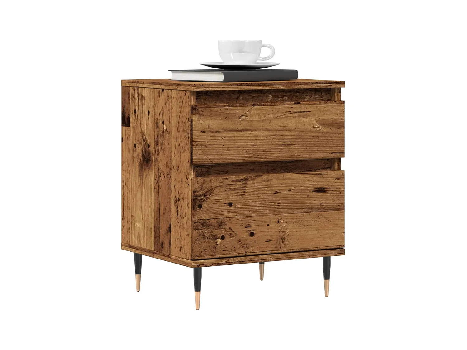 Table de chevet vieux bois 40x35x50 cm bois d’ingénierie