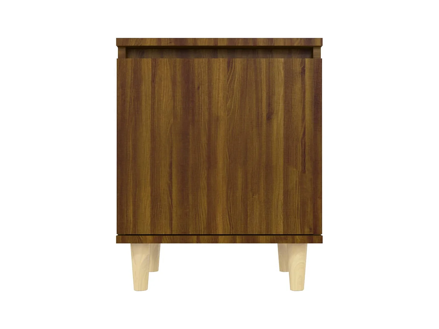 Comodini gambe in legno 2 pz Rovere marrone 40x30x50 cm