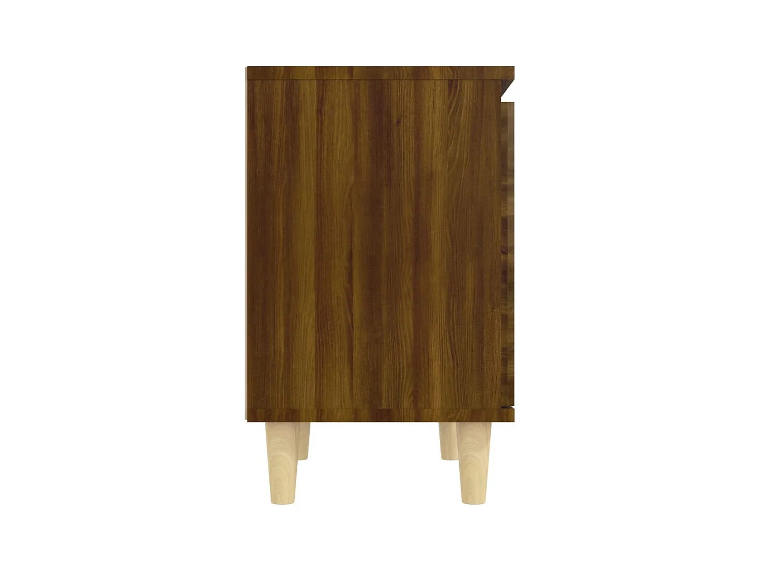 Comodini gambe in legno 2 pz Rovere marrone 40x30x50 cm