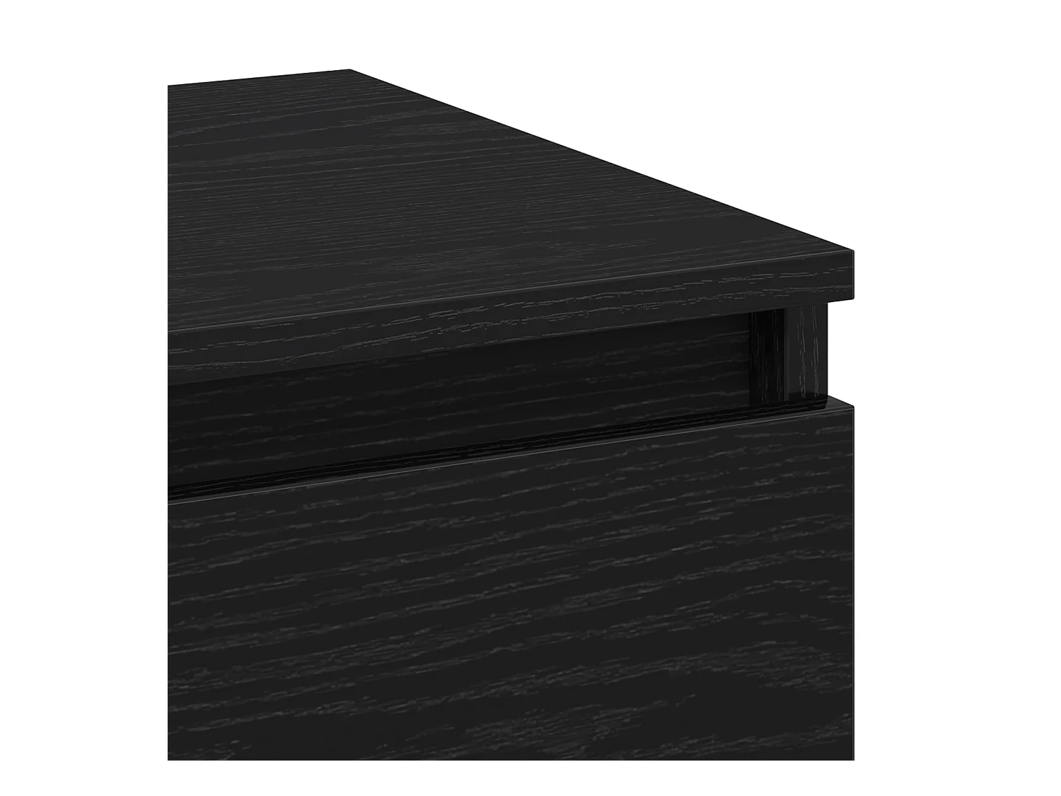 Comodino in rovere nero 40x35x50 cm in legno ingegnerizzato