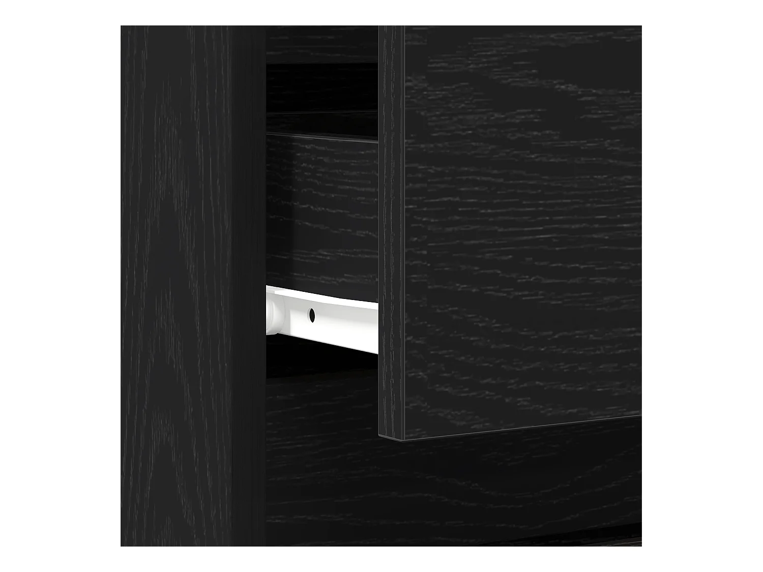 Comodino in rovere nero 40x35x50 cm in legno ingegnerizzato