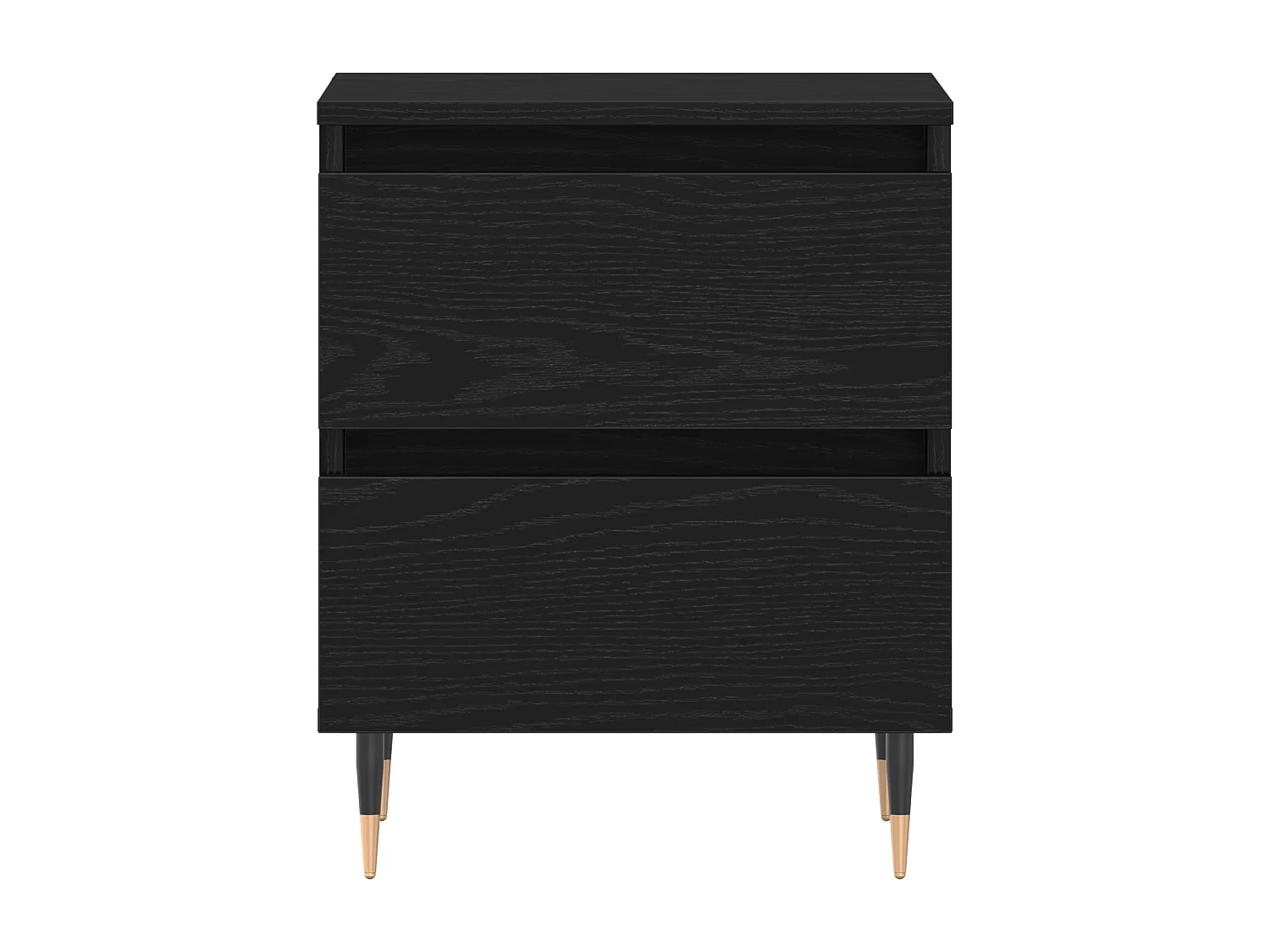 Table de chevet en chêne noir 40x35x50 cm en bois d'ingénierie