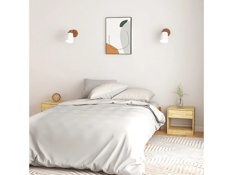 Nachtkastjes 2 stuks 40x31x40 cm massief grenenhout