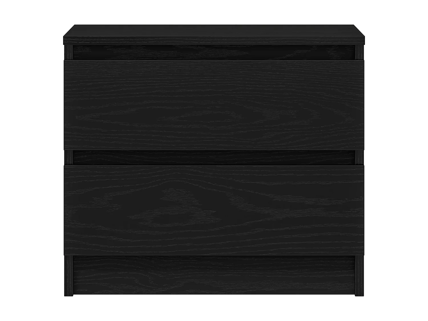 Comodino in rovere nero 50x40x43,5 cm in legno ingegnerizzato