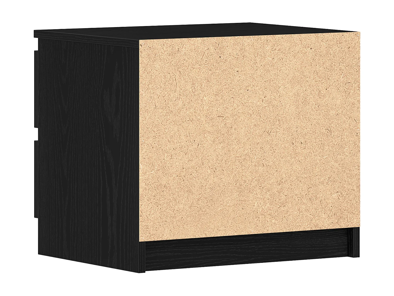 Comodino in rovere nero 50x40x43,5 cm in legno ingegnerizzato
