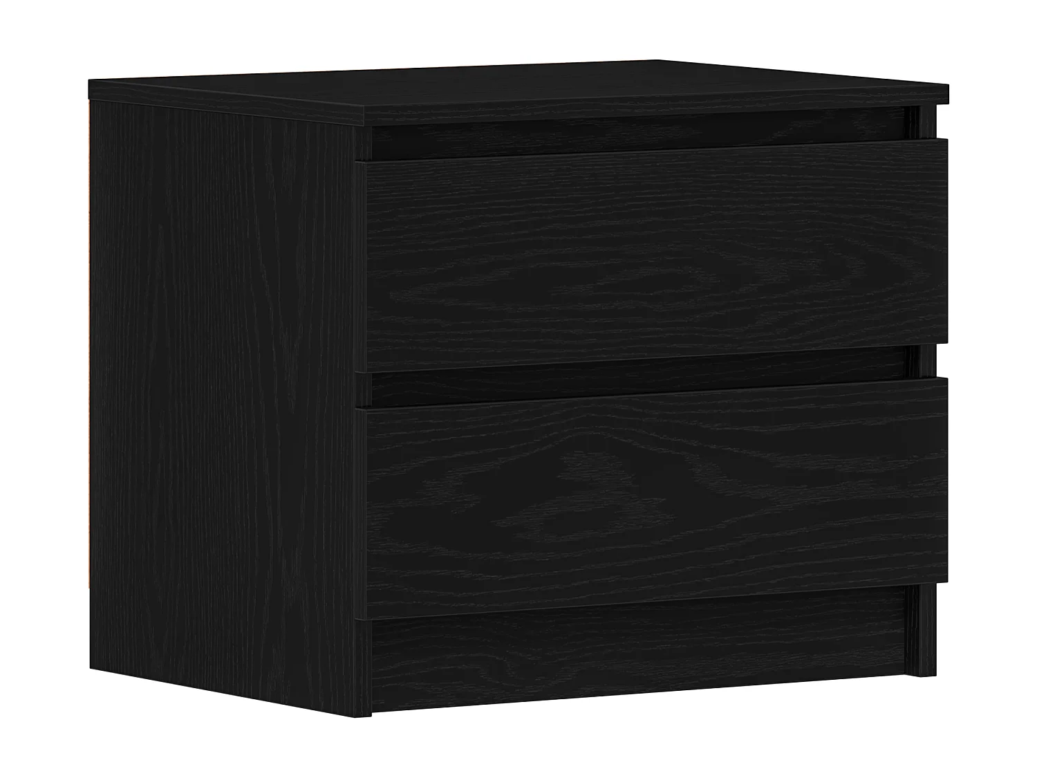 Table de chevet en chêne noir 50x40x43,5 cm en bois d'ingénierie