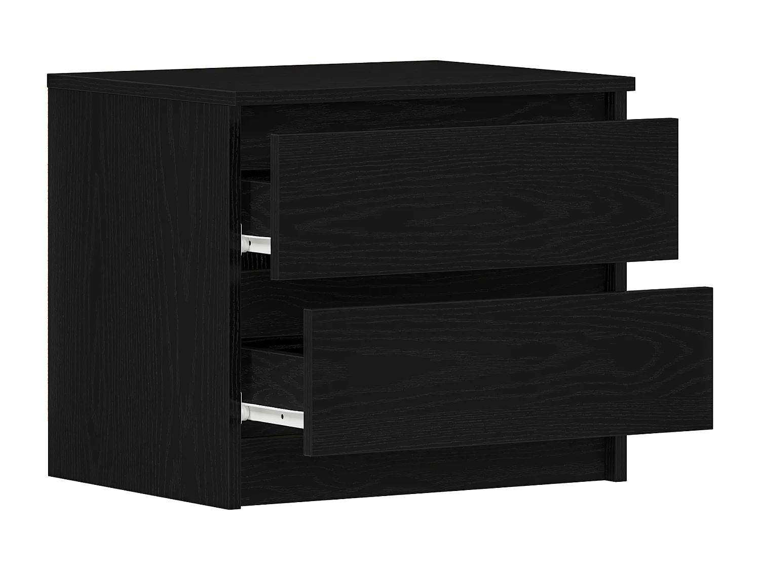 Table de chevet en chêne noir 50x40x43,5 cm en bois d'ingénierie