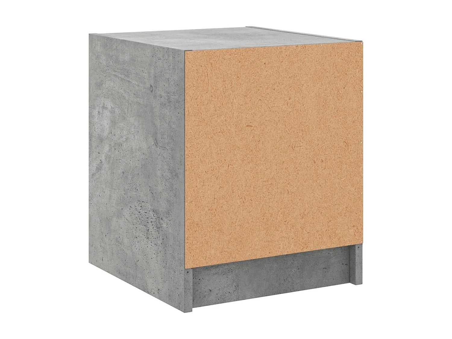 Tables de chevet et portes vitrées 2 pcs gris béton 35x37x42 cm