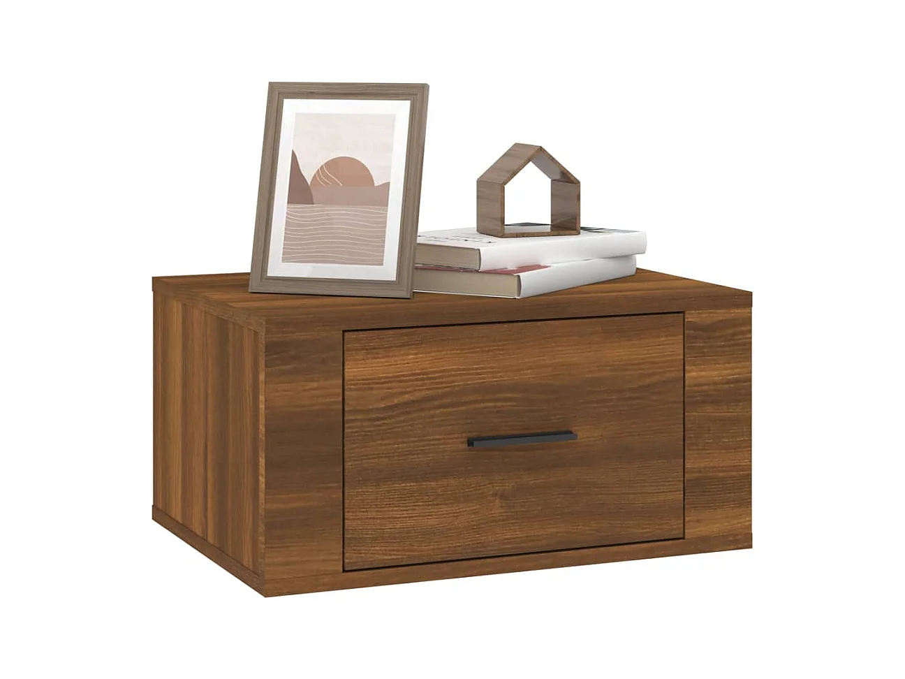 Wandnachtkastjes 2 stuks Bruin eiken 50x36x25 cm