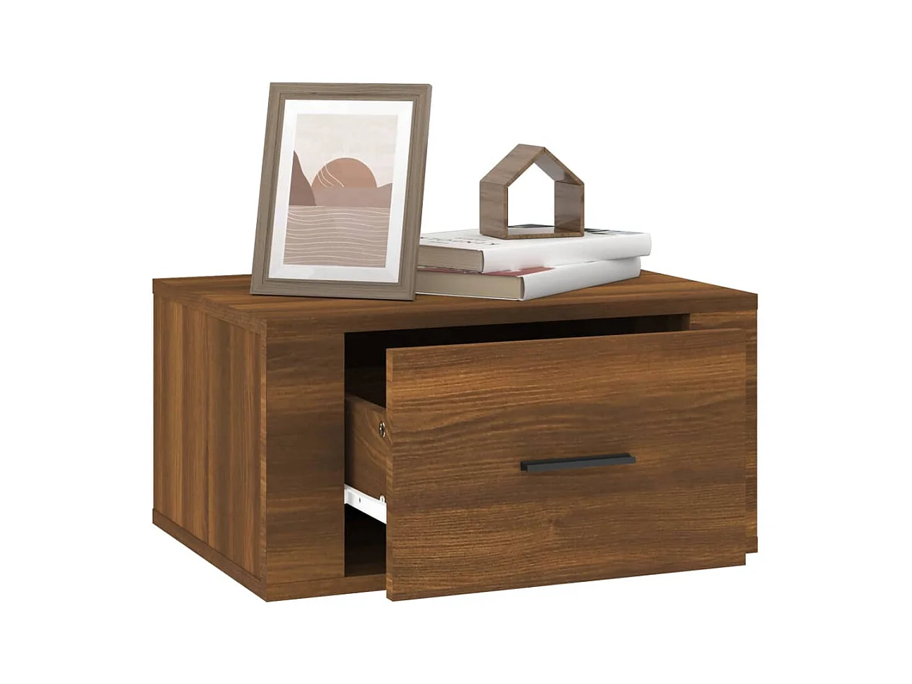 Wandnachtkastjes 2 stuks Bruin eiken 50x36x25 cm