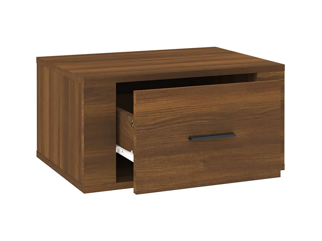 Wandnachtkastjes 2 stuks Bruin eiken 50x36x25 cm