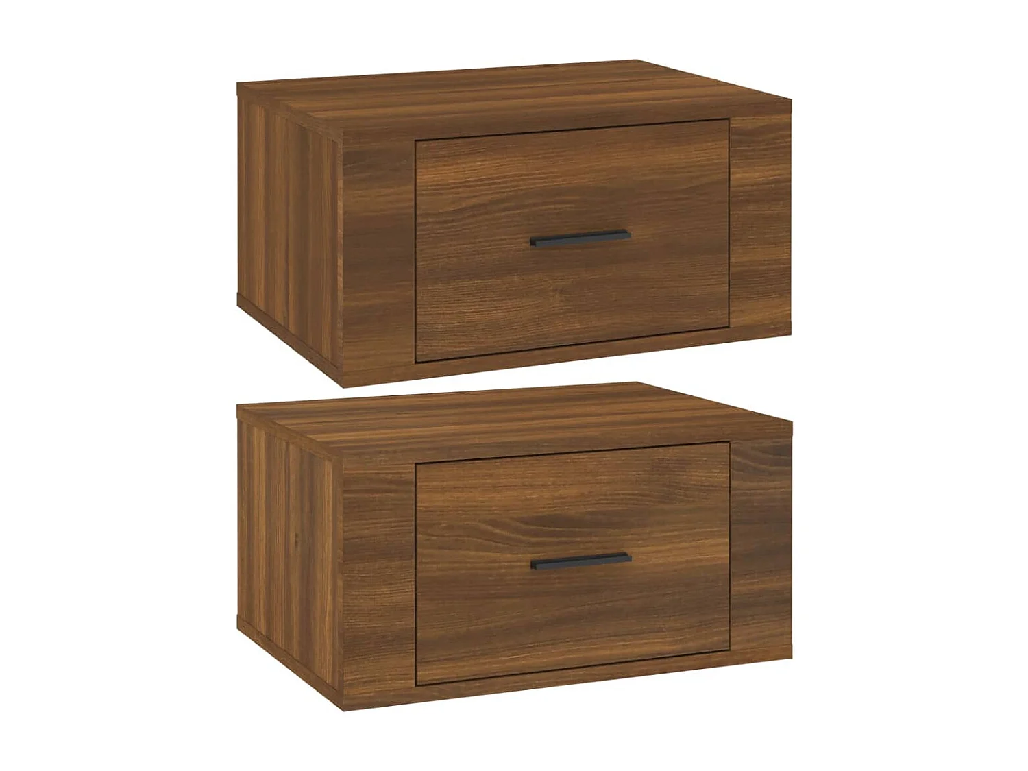 Wandmontierte Nachttische 2 Stk. Braune Eiche 50x36x25 cm
