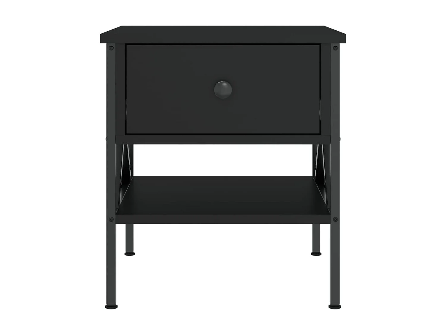 Tables de chevet 2 pcs noir 40x42x45 cm bois d’ingénierie