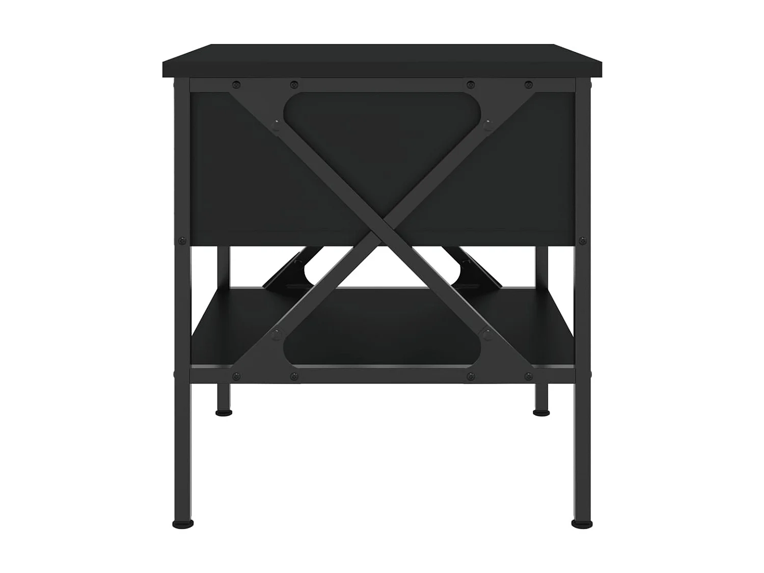 Tables de chevet 2 pcs noir 40x42x45 cm bois d’ingénierie