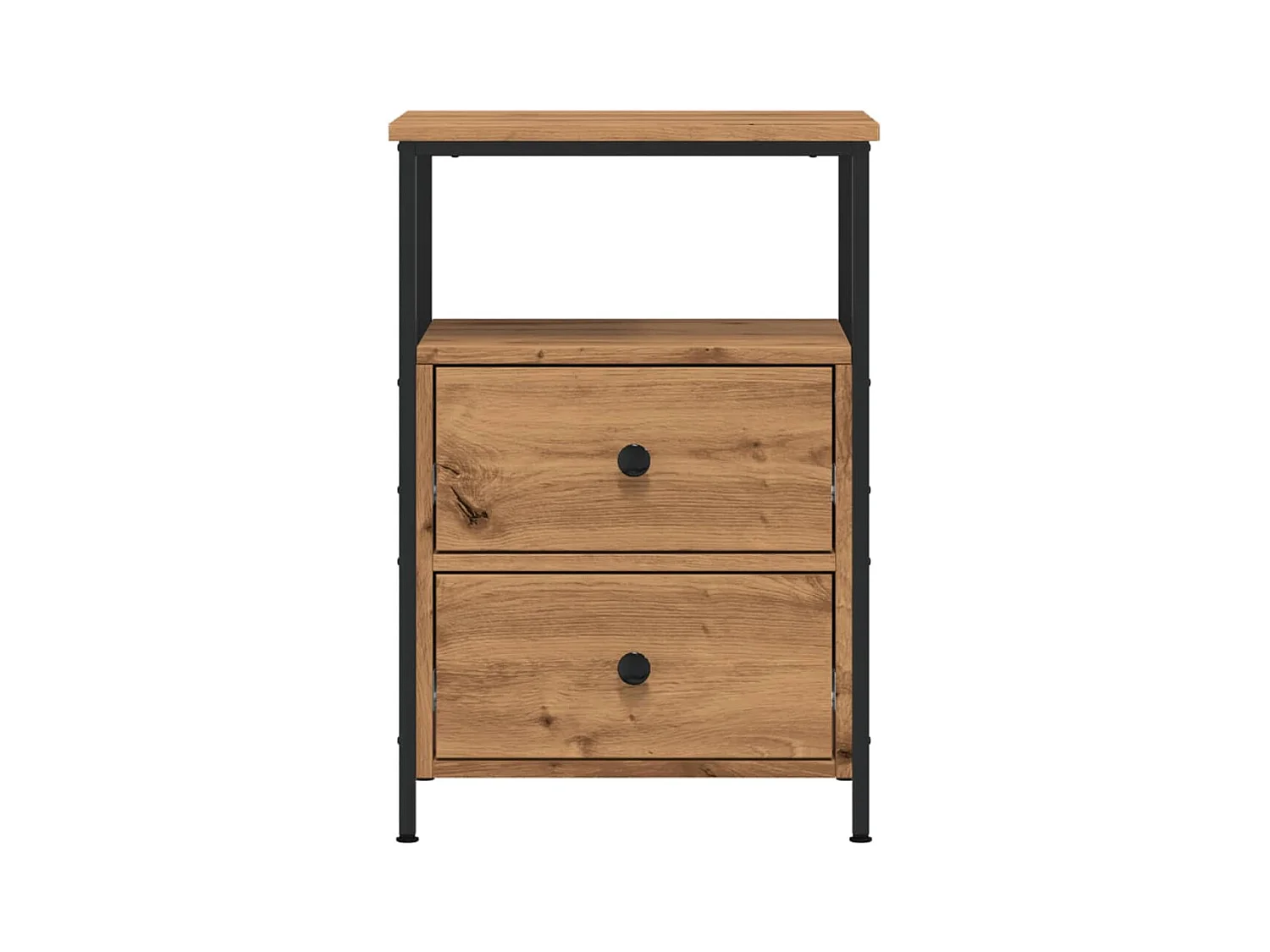 Tables de chevet 2 pcs chêne artisanal bois d'ingénierie