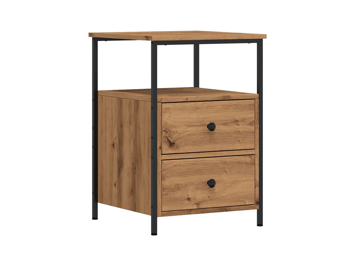 Tables de chevet 2 pcs chêne artisanal bois d'ingénierie