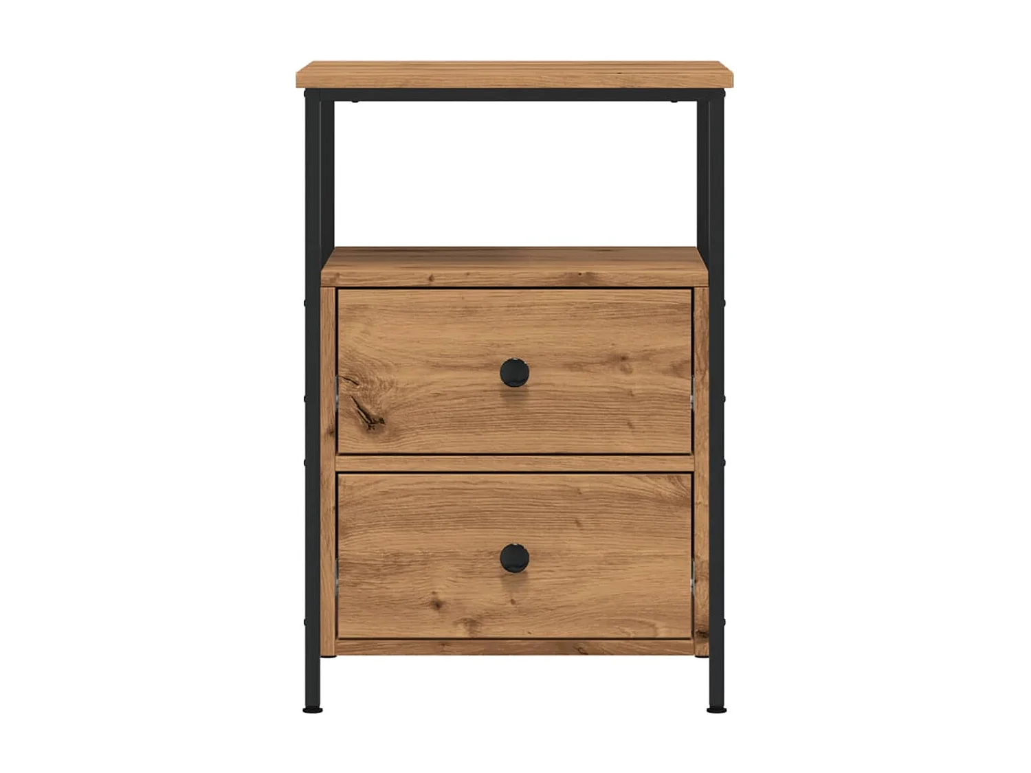 Tables de chevet 2 pcs chêne artisanal bois d'ingénierie