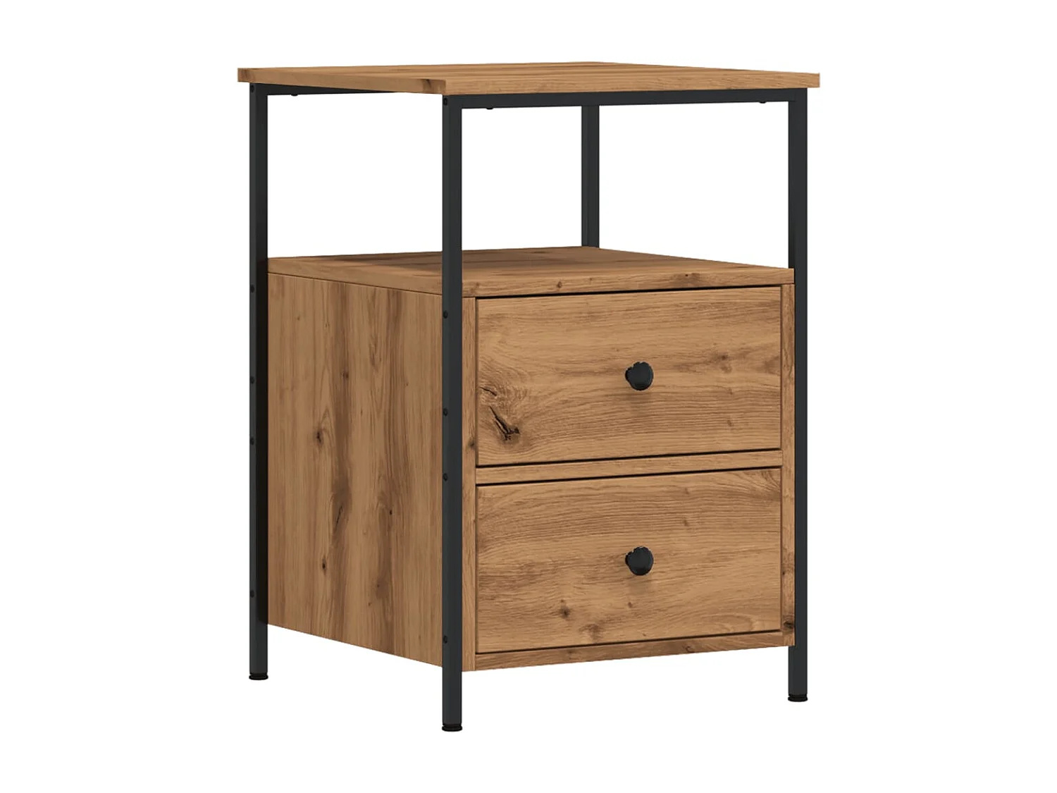 Tables de chevet 2 pcs chêne artisanal bois d'ingénierie