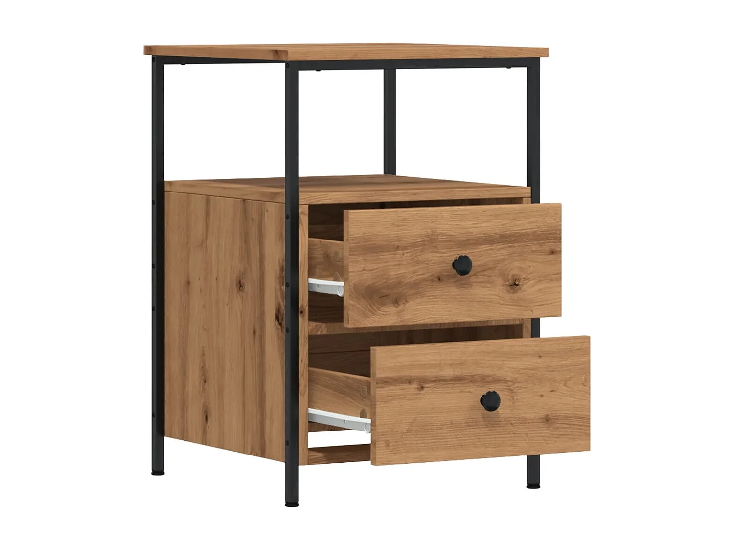 Tables de chevet 2 pcs chêne artisanal bois d'ingénierie