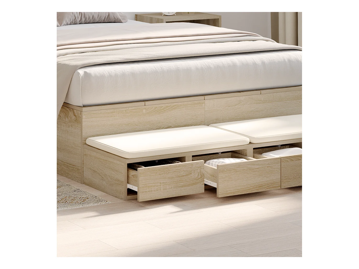 Bedlades Sonoma Eiken 120x36,5x16,5 cm Technisch hout